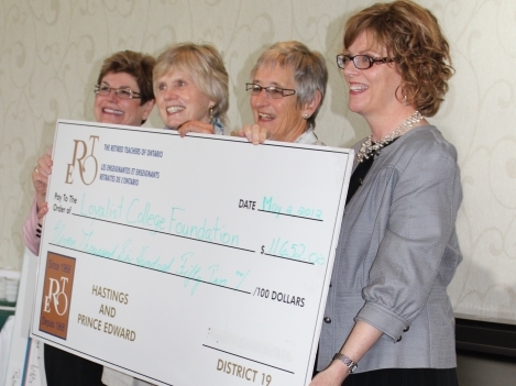 Loyalist College Accepts Generous Donation of $11,652 from The Retired Teachers Of Ontario – District 19 To Establish An Endowment Fund